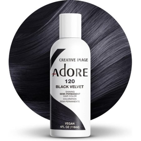Adore Shining Semi-Permanent Hair Colour 120 Black Velvet