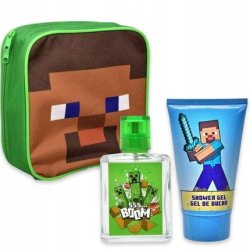 Air-Val Minecraft Gift Set With Perfume 50ml, Gel 100ml, And Cosmetic Bag