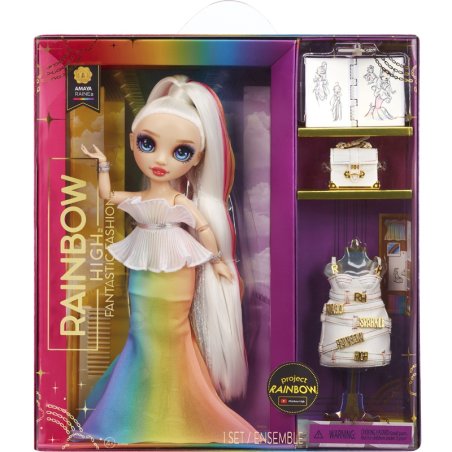 Rainbow High Fantastic Fashion Playset- Amaya Raine- Rainbow Doll