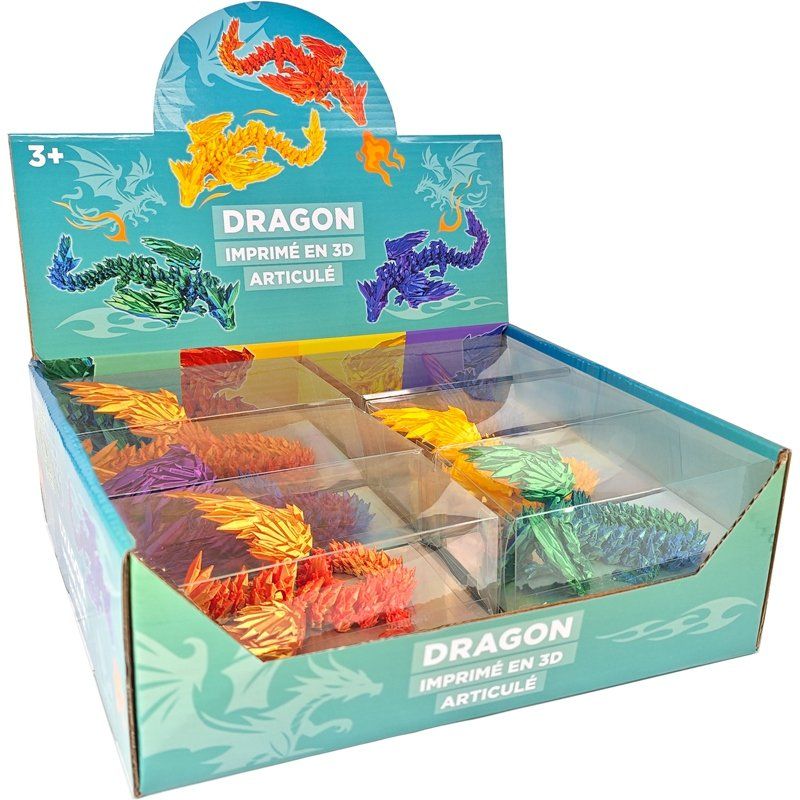 dragon 22cm 3d - assortiment, modèle choisi aléatoirement