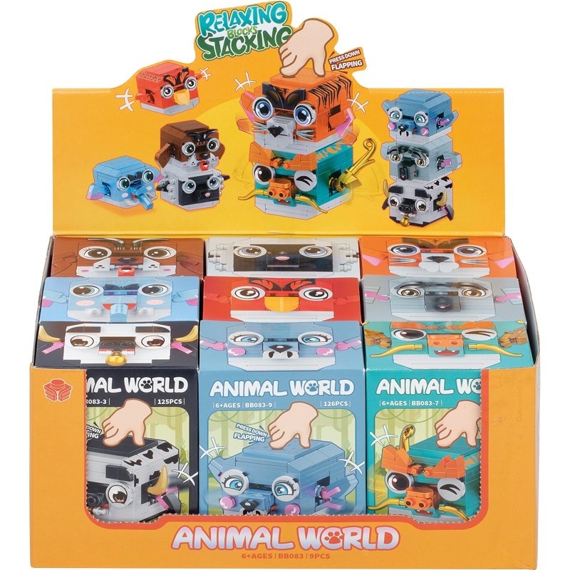 cube briques animal - assortiment, modèle choisi aléatoirement