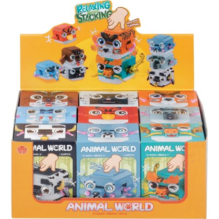 cube briques animal - assortiment, modèle choisi aléatoirement