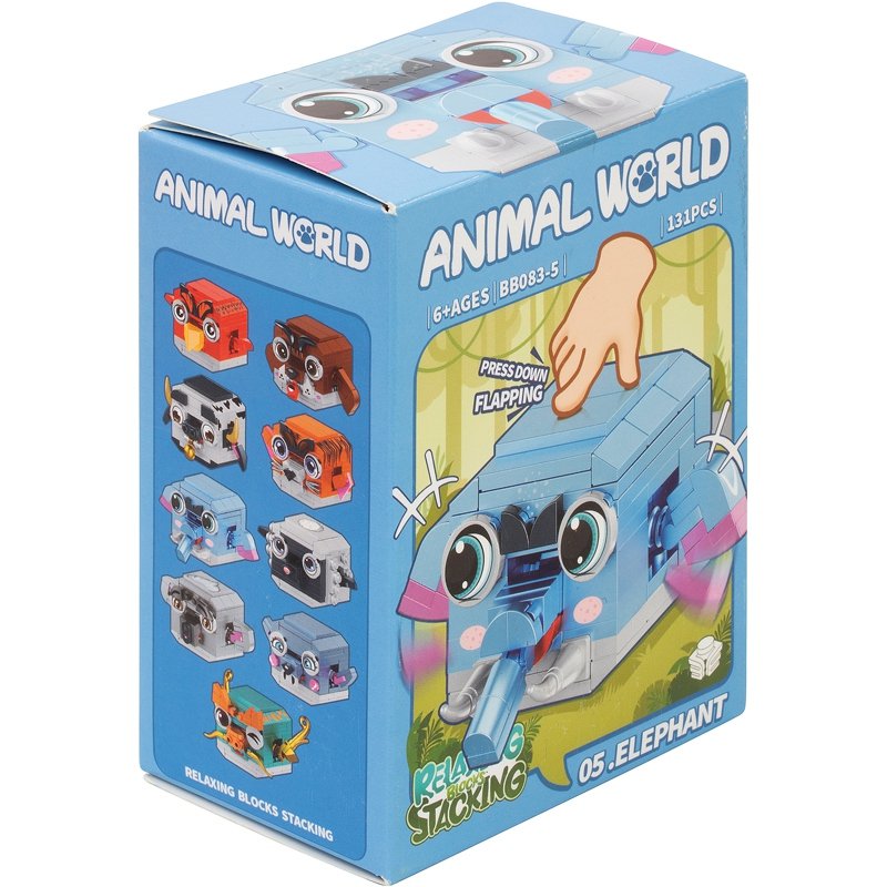 cube briques animal - assortiment, modèle choisi aléatoirement