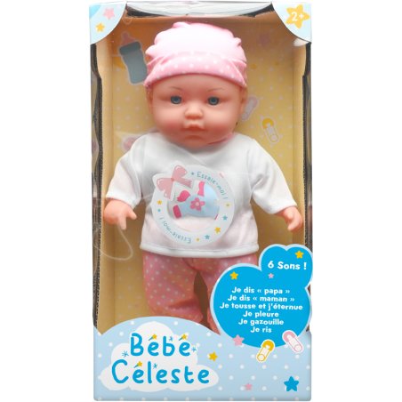 poupon 30cm 6 sons - assortiment, modèle choisi aléatoirement