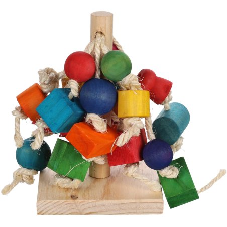 FLAMINGO - Kobb Mix Bird Toy - Bright Colors - 14 x 14 x 15 cm