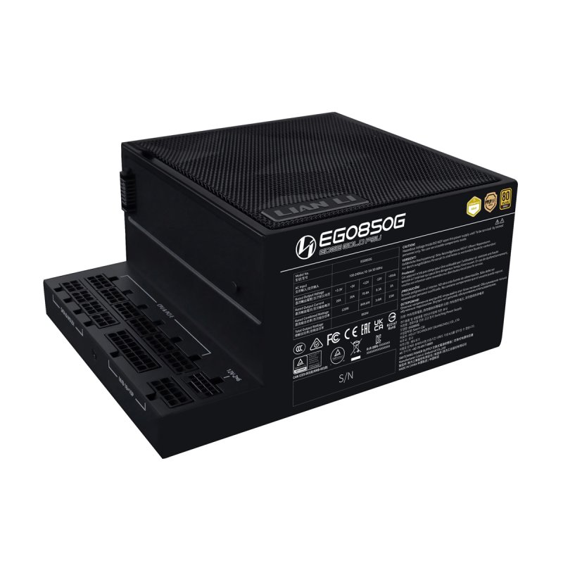 Lian Li EDGE GOLD 850 80 PLUS Gold Netzteil, PCIe 5.1, ATX 3.1 - 850 Watt, schwarz