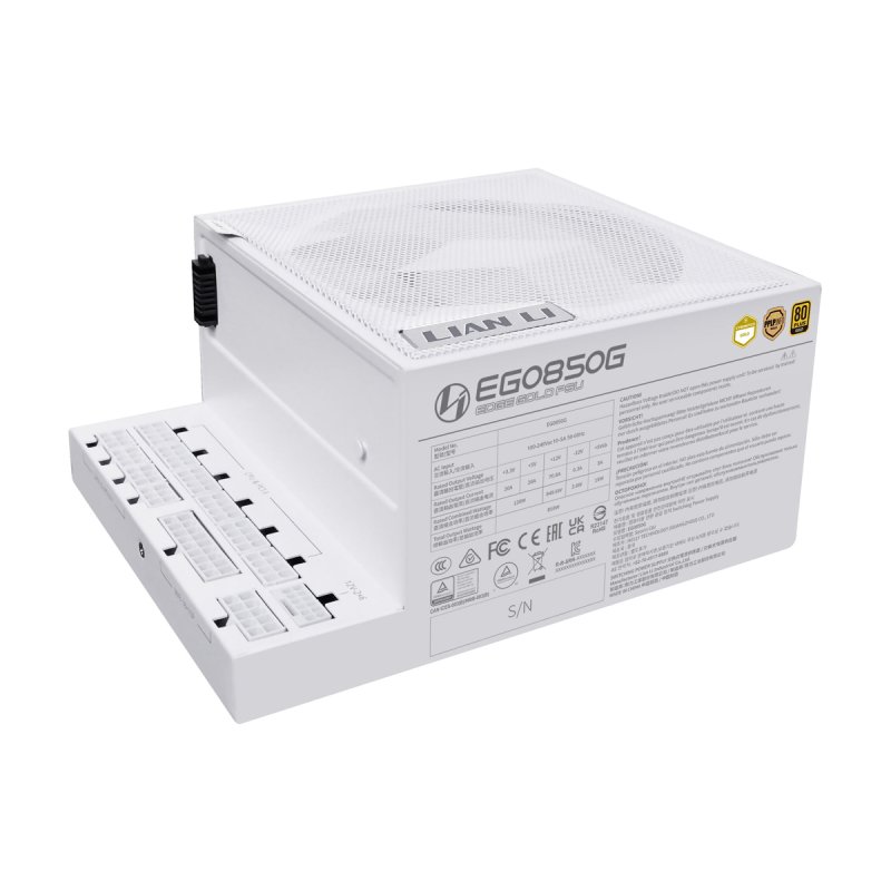 Lian Li EDGE GOLD 850 80 PLUS Gold Netzteil, PCIe 5.1, ATX 3.1 - 850 Watt, weiß