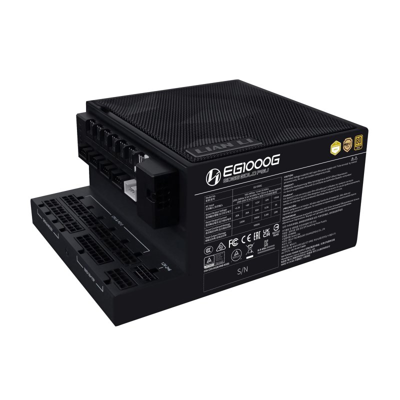 Lian Li EDGE GOLD 1000 80 PLUS Gold Netzteil, PCIe 5.1, ATX 3.1 - 1.000 Watt, schwarz, inkl. USB-Hub