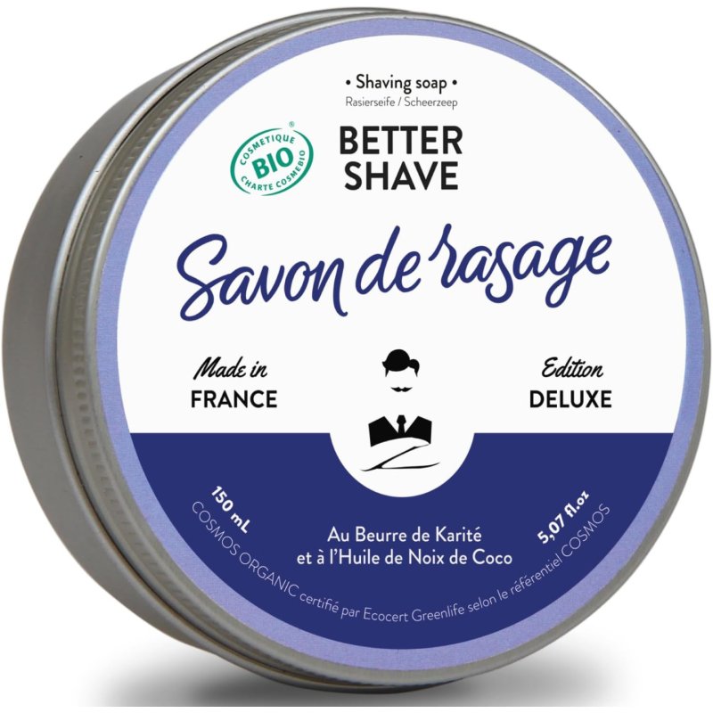 Savon de rasage (150 mL / 5.1 oz)Certifié COSMOS ORGANIC par ECOCERT