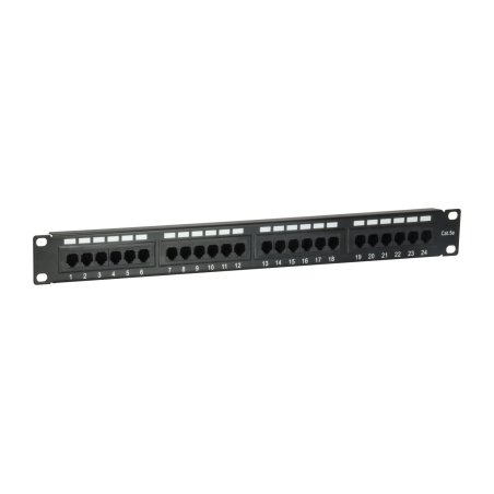 Equip 24-Port Cat.5e Unshielded Patch Panel, Black