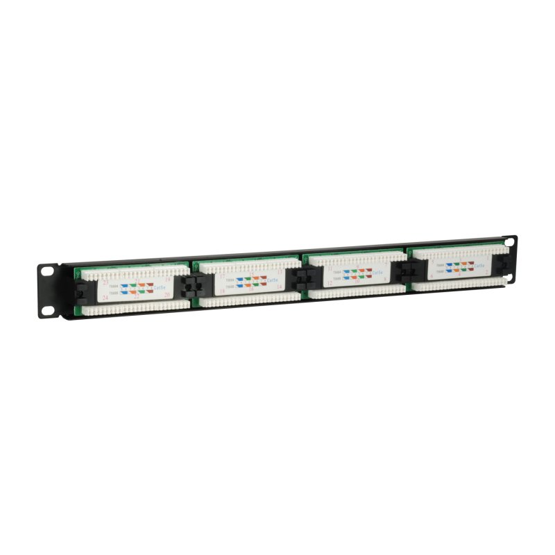 Equip Patchpanel 24x RJ45 Cat5e 19" UTP 1HE schwarz