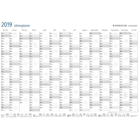 STAEDTLER Jahresplaner Lumocolor year planner 2026 A1 Format