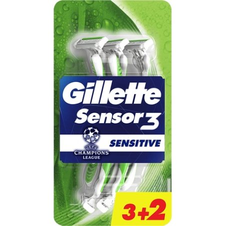 Gillette Sensor3 Sensitive Men's Blades 5 Count - Use and Dispose