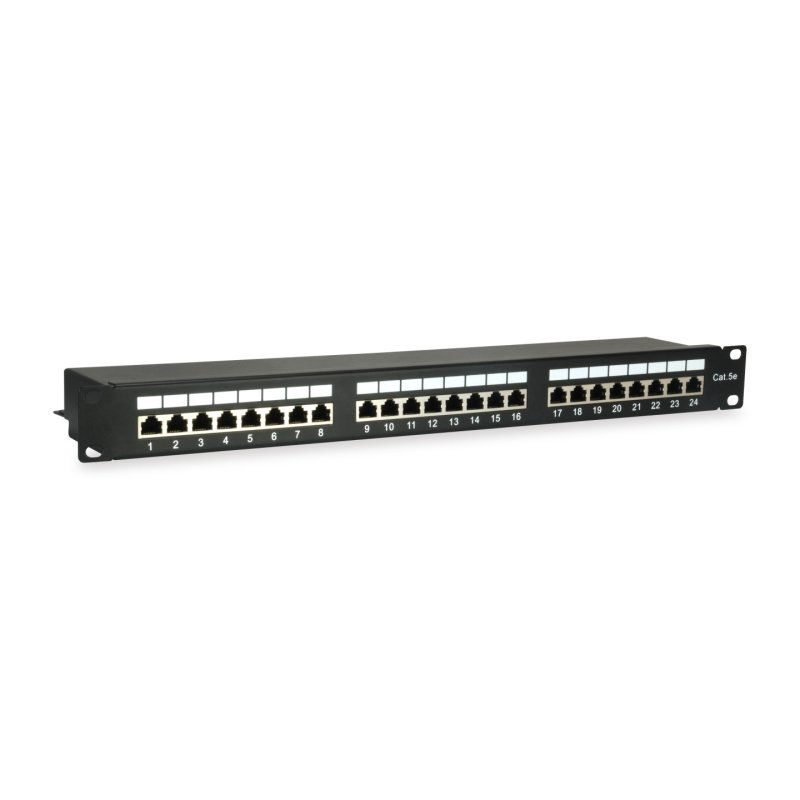 Equip Patchpanel 24x RJ45 Cat5e 19" FTP 1HE schwarz