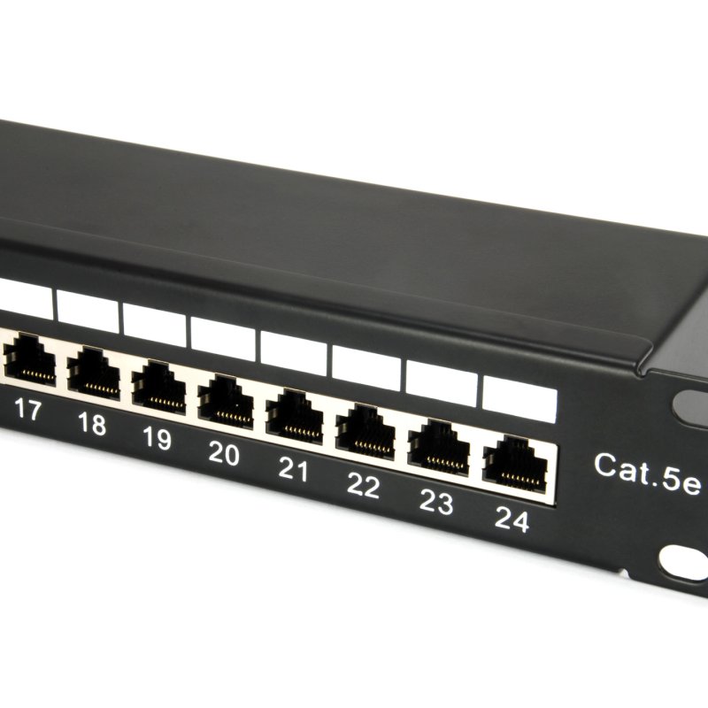Equip Patchpanel 24x RJ45 Cat5e 19" FTP 1HE schwarz