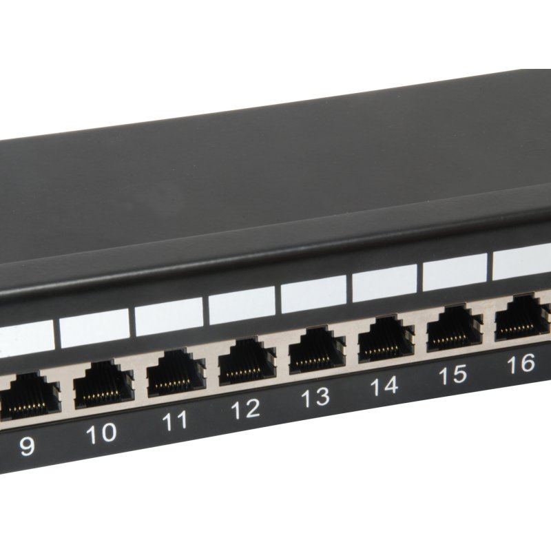 Equip Patchpanel 24x RJ45 Cat6 19" FTP 1HE ISO/IEC schwarz