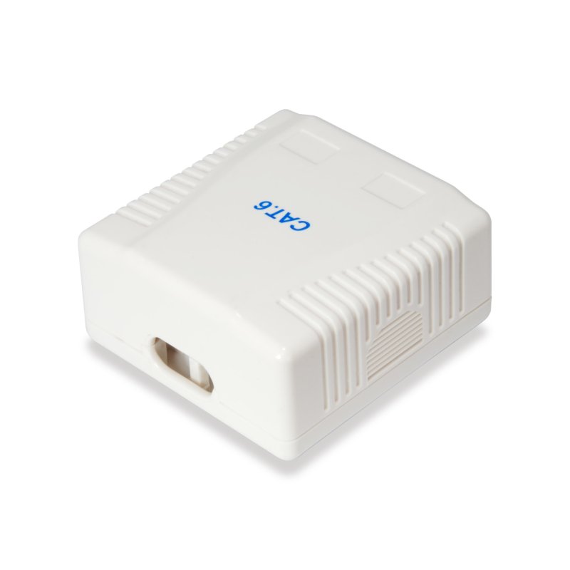 Equip Aufputzdose Cat6 2xRJ45 UTP RAL 9010 Reinweiß