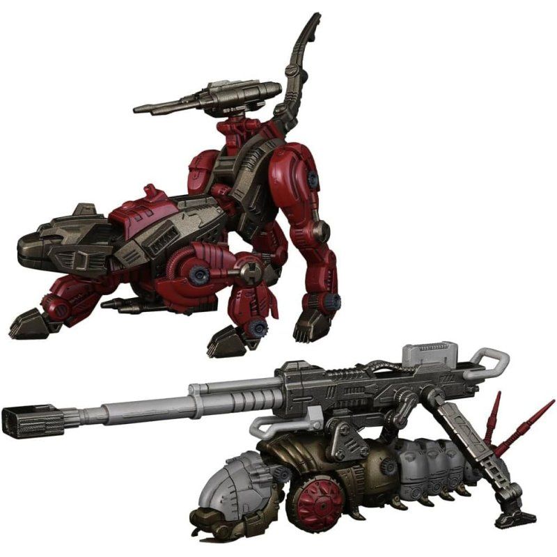 Zoids pack 2 figurines 1/100 Plastic Model Kit RMZ-010 Canoly Molga & Hell Cat Base Guards Sets 20 cm