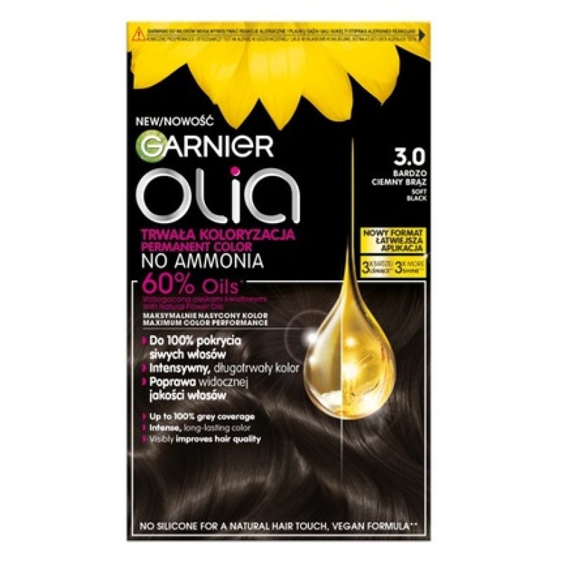 Garnier Olia Hair Color 3.0 Soft Black