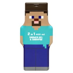 Minecraft Steve 2D Shower Gel and Shampoo 400ml
