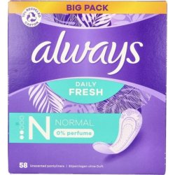 Always Daily Fresh Normal 0% Perfume Panty Liners