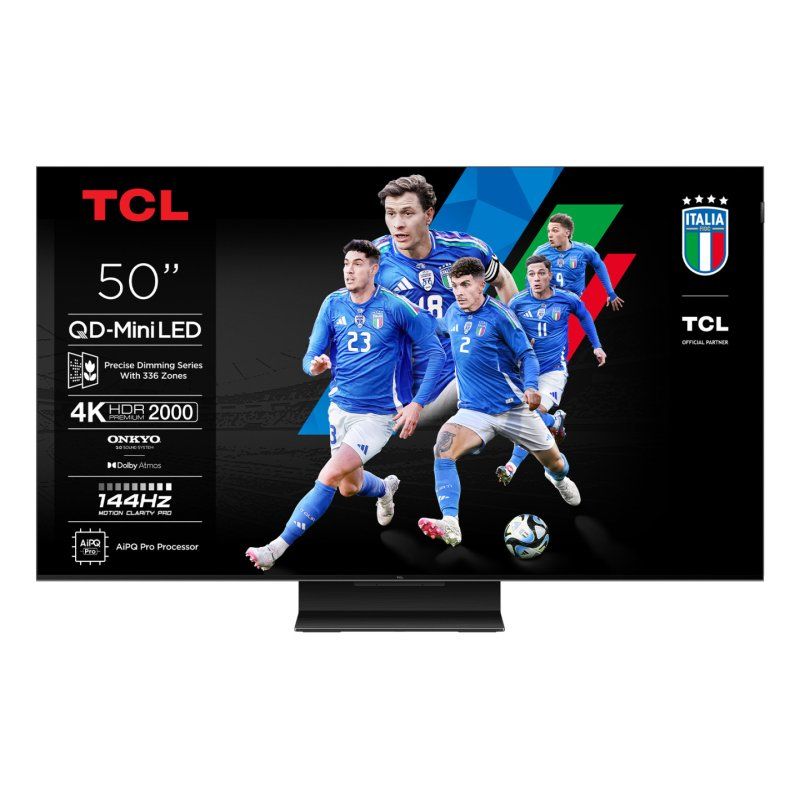 TCL 50C7K TV 127 cm (50") 4K Ultra HD Smart TV Wi-Fi Metallic 2000 cd/m²