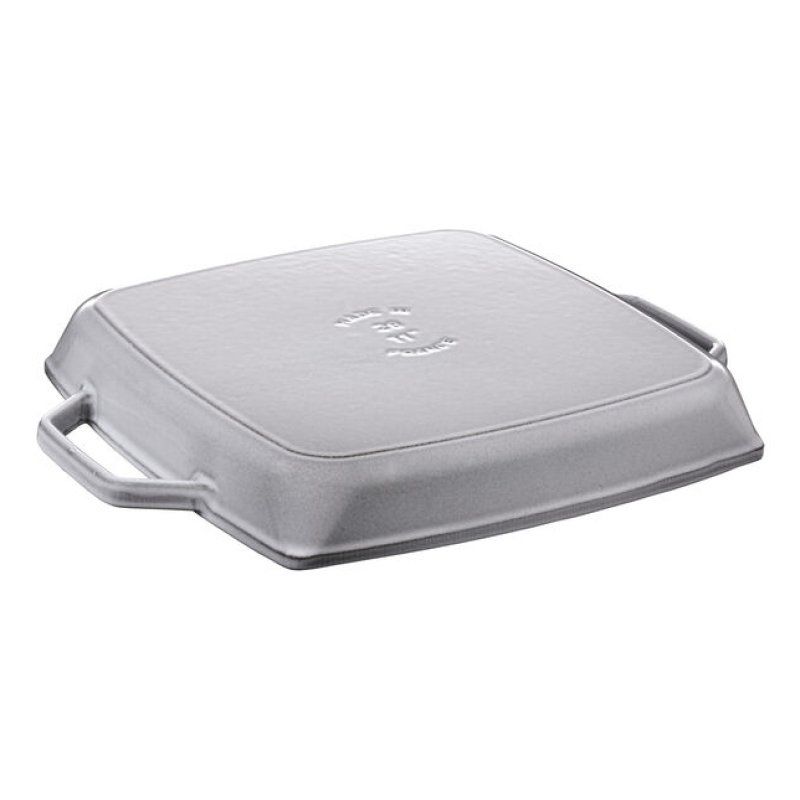 Staub Grillpfanne induktion quadratisch 28cm Graphit-grau