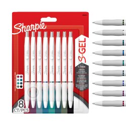 Sharpie - S-Gel Gel Pens - Assorted Ink Colours - 8 Count