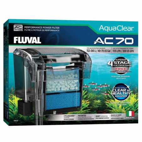 Fluval - AquaClear AC 70 Hang-on Filter - 1135 L/H - 152–265L