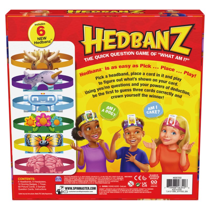 Games Hedbanz 2023 Edition with Brand New Cards Picture Guessing Board Game- Family | for Family Game Night| Kids |