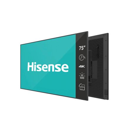 Hisense 75DM66D Signage Display 190.5 cm (75") LED Wi-Fi 500 cd/m² 4K Ultra HD Black Built-in processor Android 11 24/7