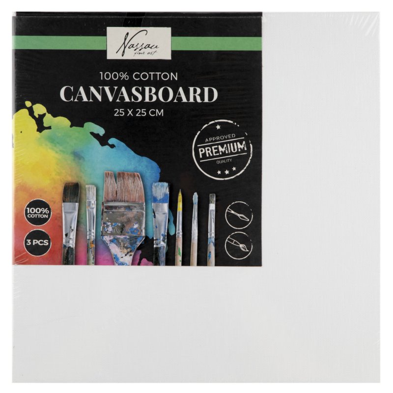 Nassau - Canvasboard 3pcs 25x25cm 100% cotton (AR1091/GE)