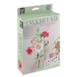Craft ID - Crochet kit Flower Bouquet Pink (CR1736/GE)