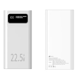 Leotec LEPOW30W22W banque d'alimentation électrique Lithium Polymère (LiPo) 30000 mAh Blanc