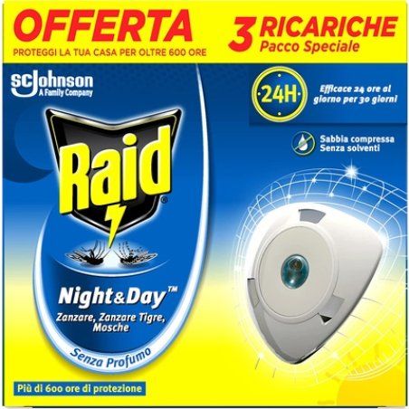 Raid Night & Day Moustiques Triple Recharge Contient Un Paquet De 1 Recharge