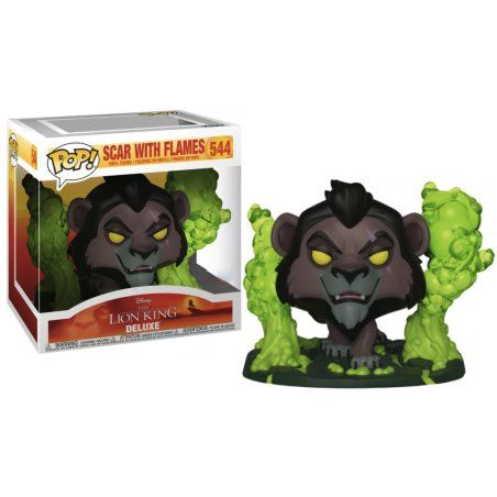 LE ROI LION - POP Deluxe N° 544 - Scar avec flammes avec Chase