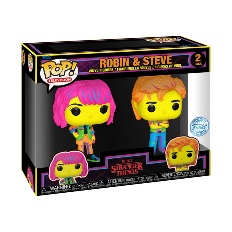 STRANGER THINGS - POP TV - 2 Pack Robin & Steve (BLKLT)