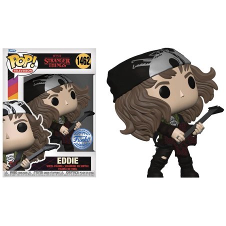 Funko Pop! TV: Stranger Things - Eddie (Hunter) (with Guitar) (Metallic) - Special Edition