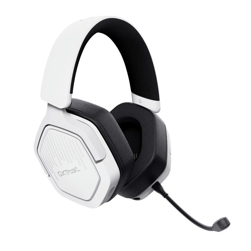 Trust GXT 493W Carus Casque Avec fil &sans fil Arceau, Casque Jouer USB Type-C / USB Type-A Bluetooth Blanc