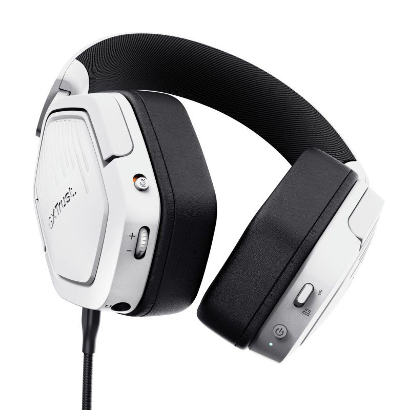 Trust GXT 493W Carus Casque Avec fil &sans fil Arceau, Casque Jouer USB Type-C / USB Type-A Bluetooth Blanc