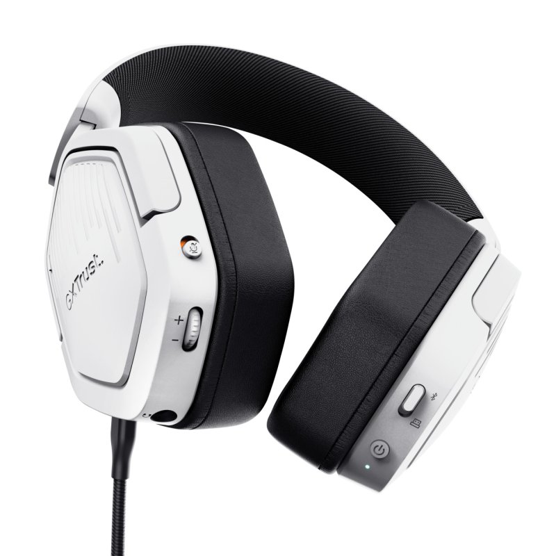 Trust GXT 493W Carus Headset Wired & Wireless Head-band, Helmet Gaming USB Type-C / USB Type-A Bluetooth White
