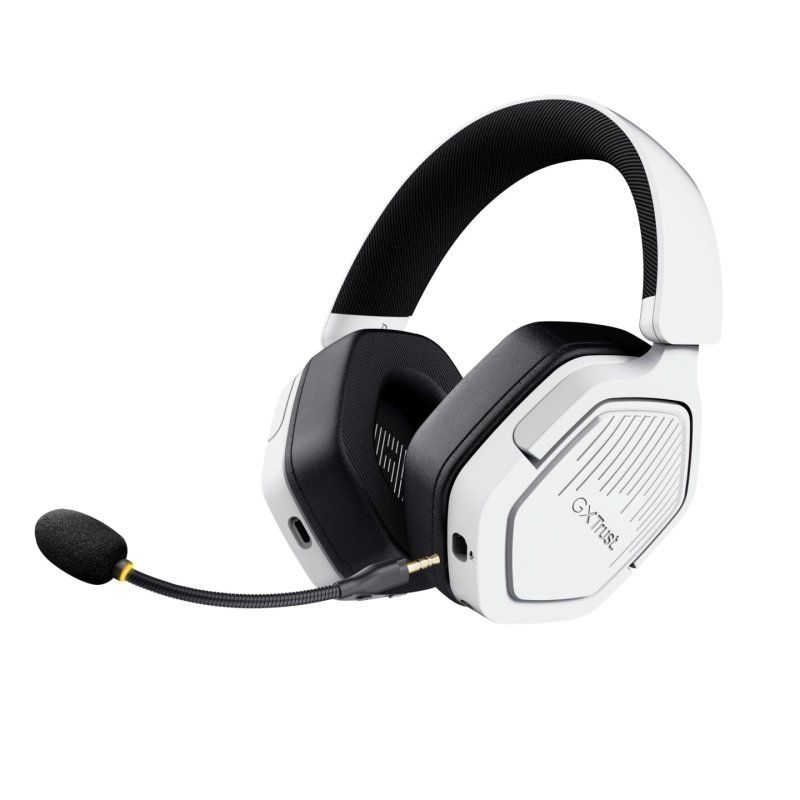 Trust GXT 493W Carus Casque Avec fil &sans fil Arceau, Casque Jouer USB Type-C / USB Type-A Bluetooth Blanc