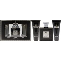Sergio Tacchini Pure Black for Men 3 Piece Gift Set