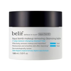 Belif Aqua Bomb Cleansing Balm Makeup Remover Hydrate and Deep Cleanse in 1 Step No Mess Clean Up Melt Away Makeup and