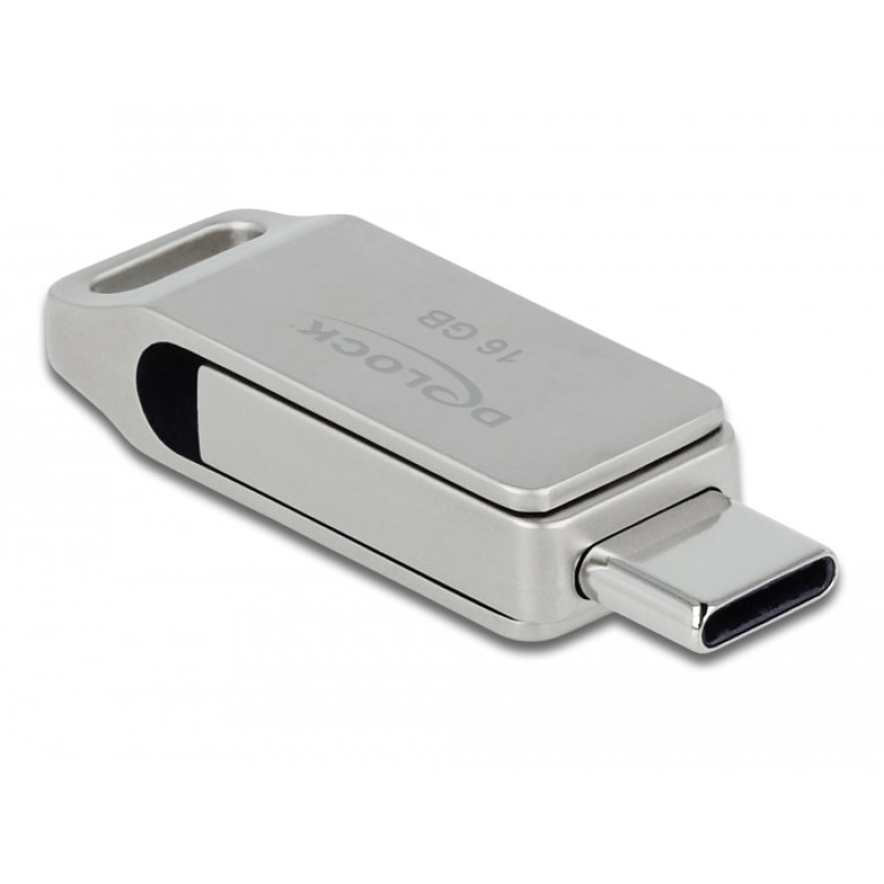STICK DELOCK USB 3.2 Gen 1 USB-C Typ-A Speicherstick 16GB - Metallgehuse