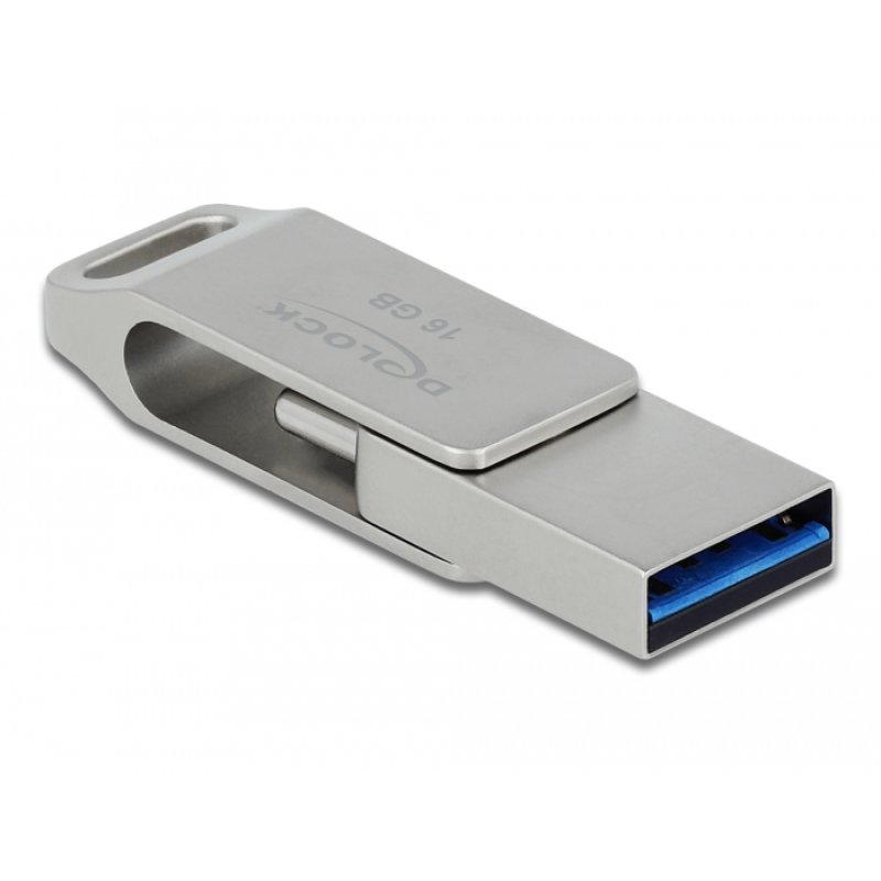 DeLOCK Clé USB 5 Gbps USB-C Type-A 16 GB - Boitier métallique