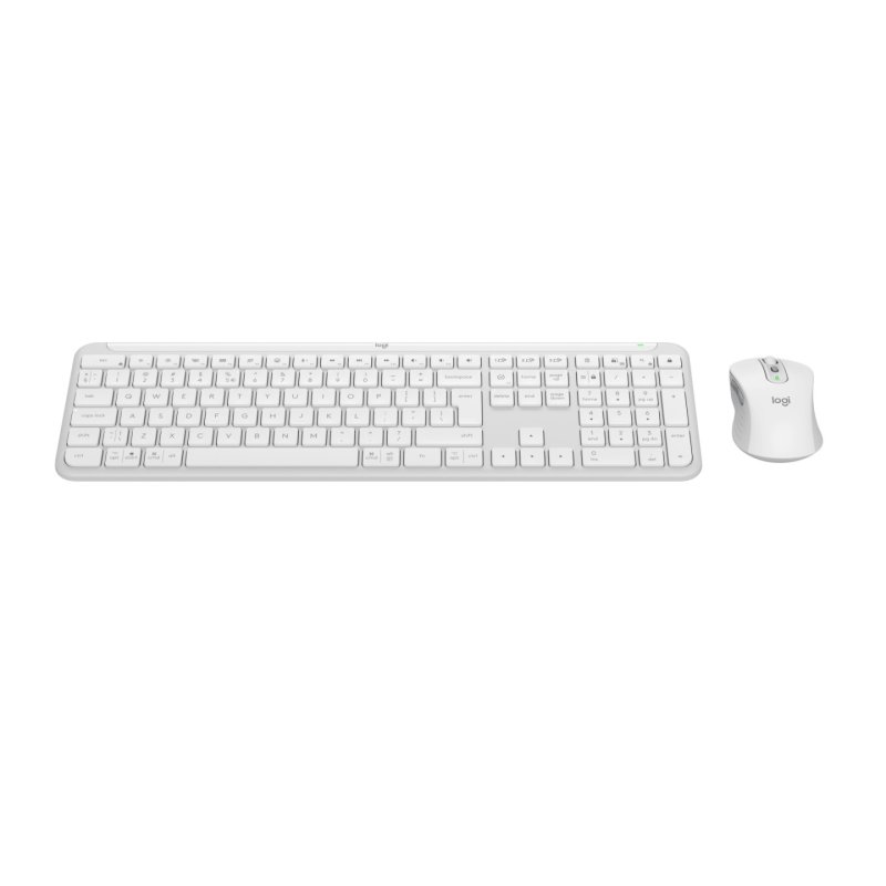 Logitech 920-012491 keyboard Mouse included Office RF Wireless Bluetooth QWERTY US International White