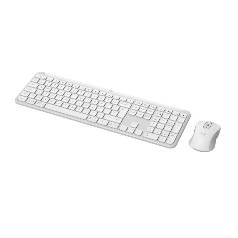 Logitech 920-012491 keyboard Mouse included Office RF Wireless Bluetooth QWERTY US International White