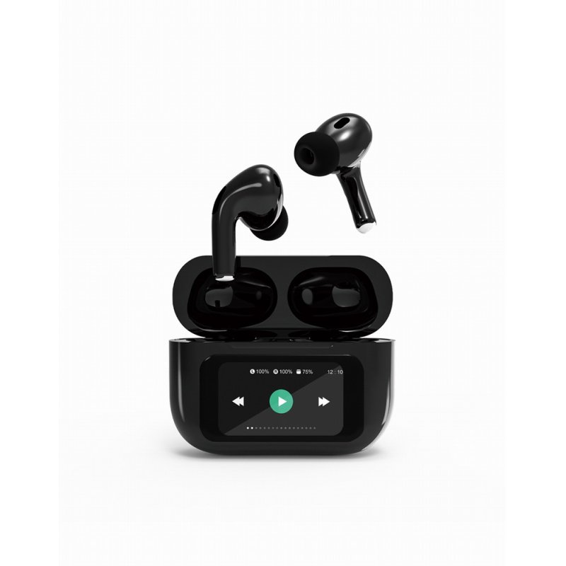 Gembird GMB Audio TWS-LCD-ANC-01-BK écouteur/casque Sans fil Ecouteurs Appels/Musique USB Type-C Bluetooth Noir