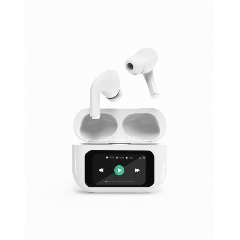 Gembird GMB Audio TWS-LCD-ANC-01-W headphones/headset Wireless In-ear Calls/Music USB Type-C Bluetooth White